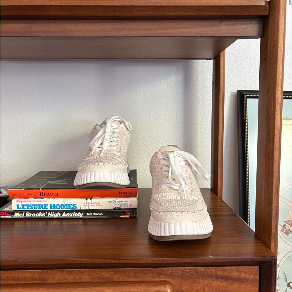 Neutral Beige Platform Sneakers - image 2